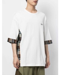 FIVE CM Tartan Print Detail T Shirt