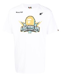 A Bathing Ape Team Logo Print T Shirt