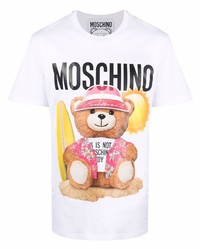 Moschino Teddy Bear Print Cotton T Shirt