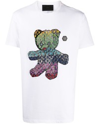 Philipp Plein Teddybear Logo Print T Shirt