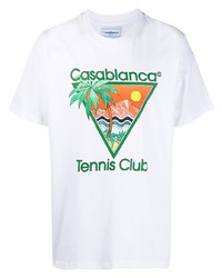 Casablanca Tennis Club Icon Organic Cotton T Shirt