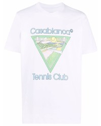 Casablanca Tennis Club Organic Cotton T Shirt