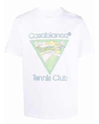 Casablanca Tennis Club Organic Cotton T Shirt