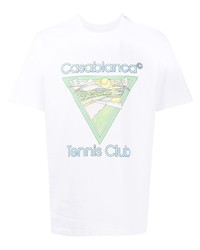 Casablanca Tennis Club Print T Shirt