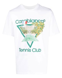 Casablanca Tennis Club Print T Shirt