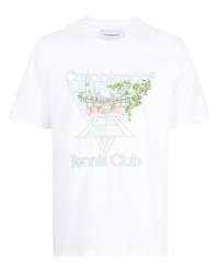 Casablanca Tennis Club Print T Shirt