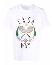 Casablanca Tennis Graphic Prinnt T Shirt