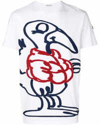 Moncler Textured Logo Print T Shirt