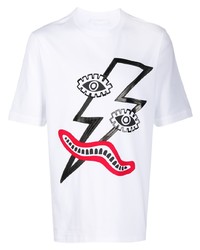 Neil Barrett Thunderbolt Face Print T Shirt