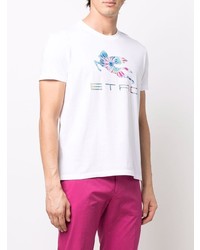Etro Tie Dye Logo Print T Shirt