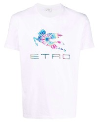 Etro Tie Dye Logo Print T Shirt