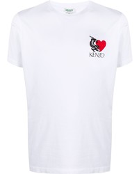Kenzo Tiger Logo Print Crew Neck T Shirt