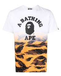 A Bathing Ape Tiger Logo Print T Shirt