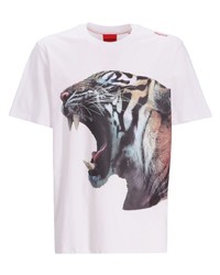 Hugo Tiger Print Short Sleeve T Shirt