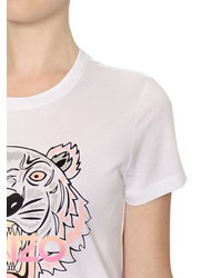 Kenzo Tiger Printed Cotton Jersey T Shirt