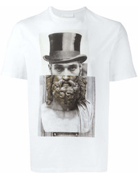 Neil Barrett Top Hat Statue Print T Shirt