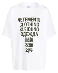 Vetements Translation Print Short Sleeve T Shirt