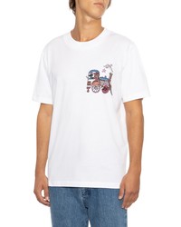Canali Travels With 8on8 Cafra Cat Train Cotton Graphic Tee