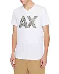 Armani Exchange Tree Ax Logo Graphic Tee In Solid White At Nordstrom