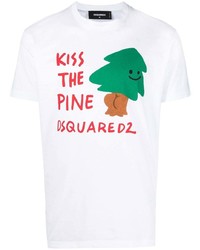 DSQUARED2 Tree Logo Print Cotton T Shirt