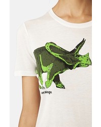 Topshop Triceratops Print Tee
