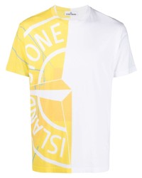 Stone Island Two Tone Logo Print T Shirt
