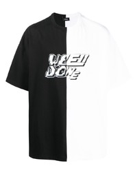 We11done Two Tone Logo Print T Shirt