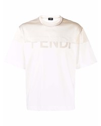 Fendi Two Tone Logo T Shirt