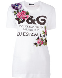 Dolce & Gabbana Logo Rose T Shirt