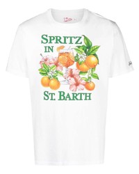 MC2 Saint Barth V Neck Cotton T Shirt
