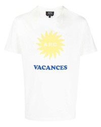 A.P.C. Vacances Print Short Sleeved T Shirt