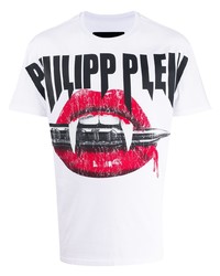 Philipp Plein Vampire Logo Printed Cotton T Shirt