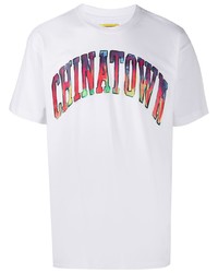 Chinatown Market Watercolor Logo Print Cotton T Shirt