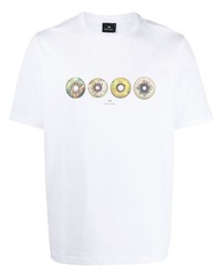 PS Paul Smith Wheels Print Organic Cotton T Shirt