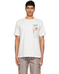 Paul Smith White 90s Floral Print T Shirt