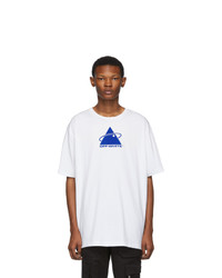 Off-White White And Blue Oversized Triangle Planet T Shirt