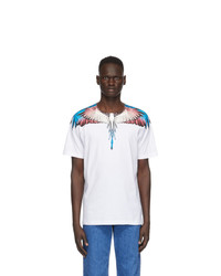 Marcelo Burlon County of Milan White And Burgundy Wings T Shirt