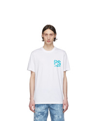 Ps By Paul Smith White And Green Logo T Shirt