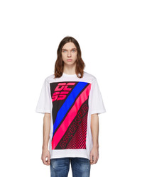 DSQUARED2 White And Pink Logo T Shirt