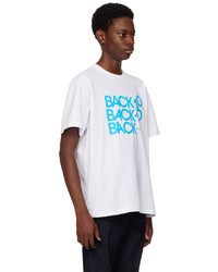 Sacai White Back To Back To Back T Shirt