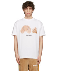 Palm Angels White Bear Print T Shirt