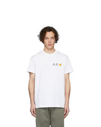 A.P.C. White Carhartt Wip Edition Fire T Shirt