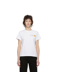 A.P.C. White Carhartt Wip Edition Fire T Shirt