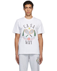 Casablanca White Casaway Tennis Print T Shirt