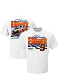 HENDRICK MOTORSPORTS TEAM COLLECTION White Chase Elliott Hooters Throwback Graphic 2 Spot T Shirt