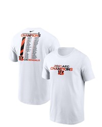 Nike White Cincinnati Bengals 2021 Afc Champions Roster T Shirt At Nordstrom