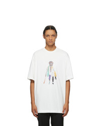 JERIH White Collage T Shirt