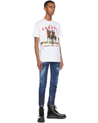 DSQUARED2 White Cotton Canada Cool T Shirt
