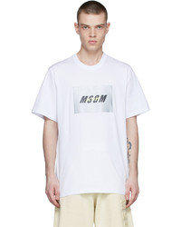 MSGM White Cotton T Shirt