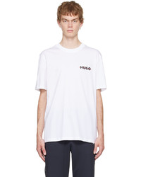 Hugo White Cotton T Shirt